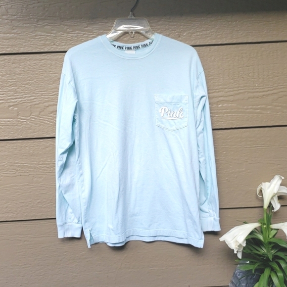 VS pink seafoam l/S tee pocket Campus XS mint green - Picture 1 of 5